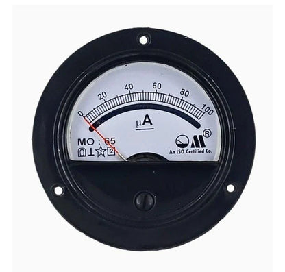 DC MICROAMMETER (MODEL MO-65 ROUND PANEL METER)