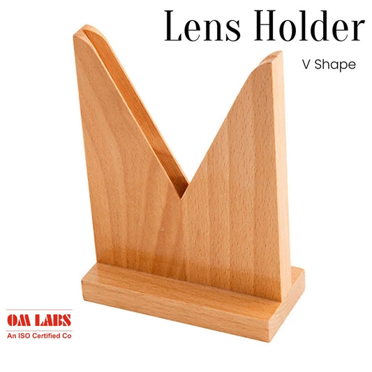 Lens Holder V Shaped Wooden |  Pack of 2 Pcs.